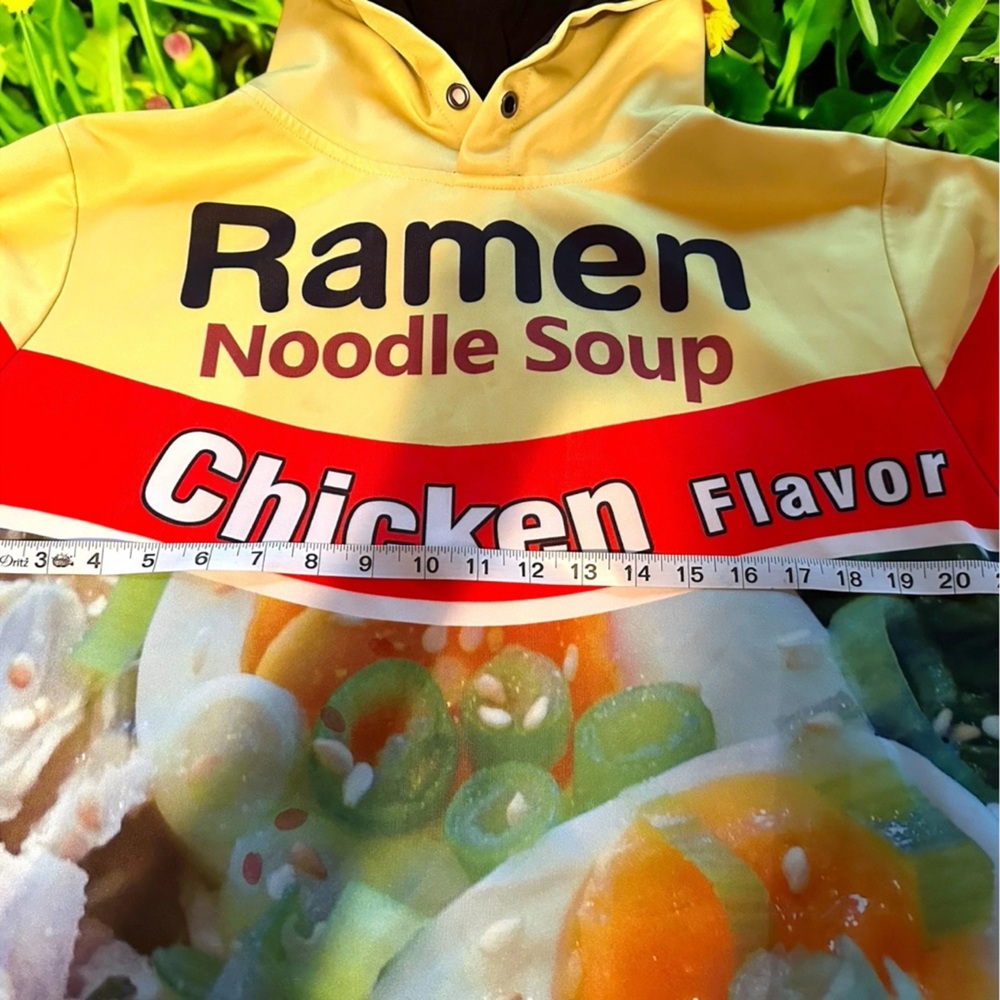 Ramen Noodle Soup Graphic Sweater - Yellow and Red